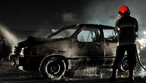 اختلاف خانوادگی عامل آتش زدن شبانه خودروی سواری  شهروندیاسوجی+تصاویر